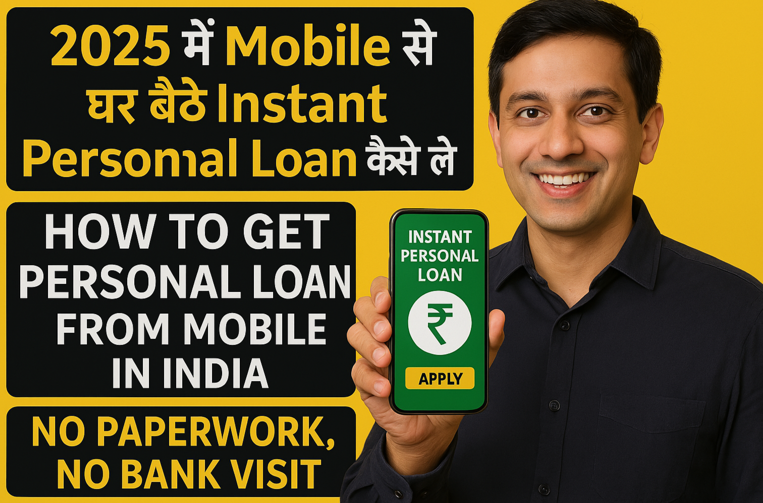 2025 में Mobile से घर बैठे Instant Personal Loan कैसे लें? | How to Get Personal Loan from Mobile in India – No Paperwork, No Bank Visit